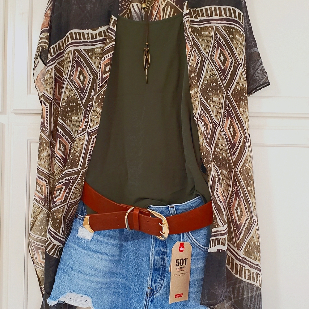 NWT Levi shorts and Cover-up